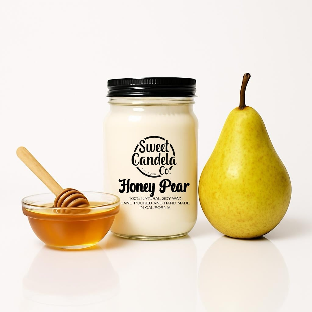 Honey Pear Single Wick Soy Wax Candle