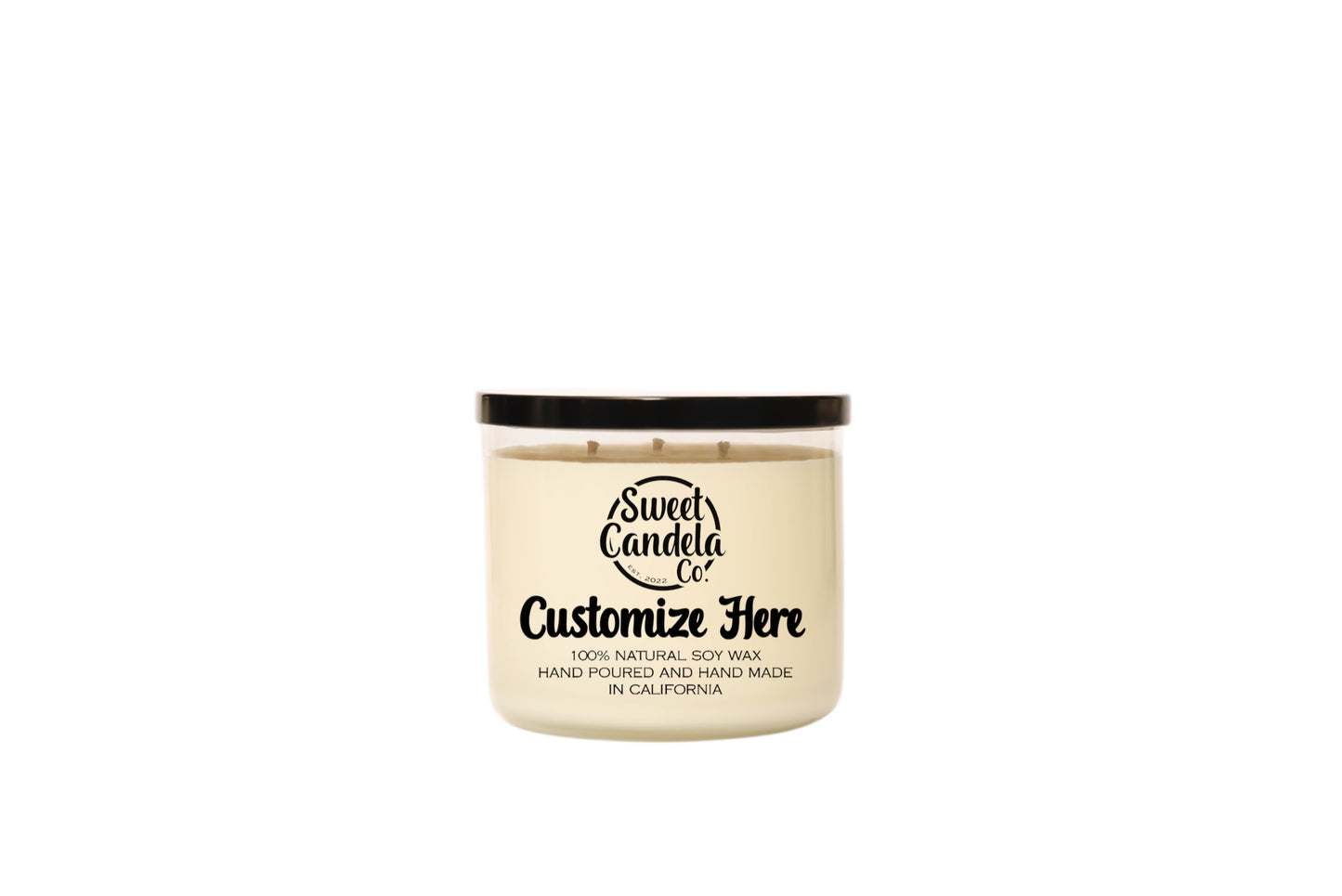 Customized 3 Wick Soy Wax Candle