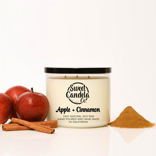 Apple + Cinnamon 3 Wick Soy Wax Candle