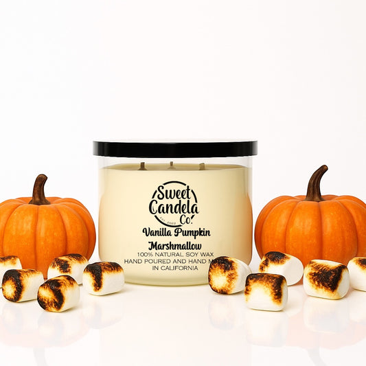 Vanilla Pumpkin Marshmallow 3 Wick Soy candle
