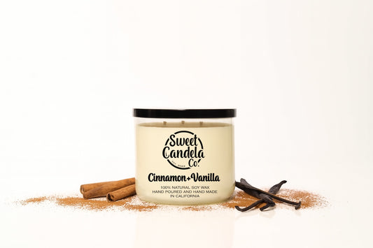 Cinnamon + Vanilla 3 Wick Soy Wax Candle