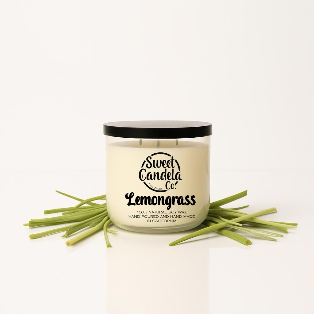Lemongrass 3 Wick Soy Wax Candle