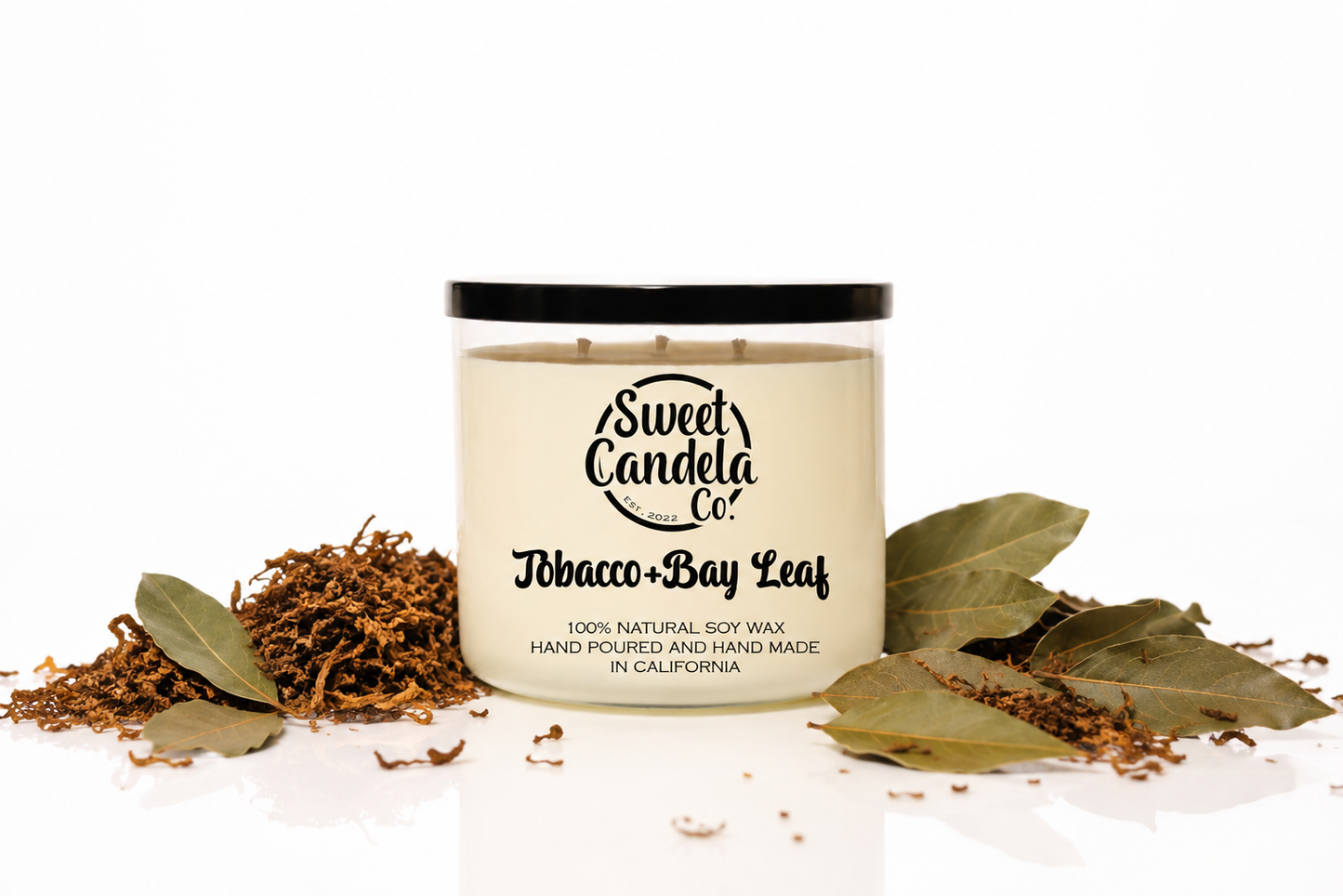 Tobacco + Bay Leaf 3 Wick Soy Wax Candle
