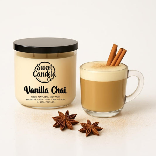 Vanilla Chai 3 Wick Soy Wax Candle