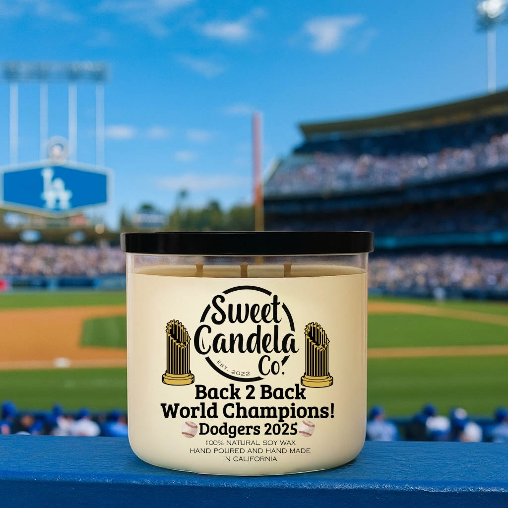 Dodger 3 Wick Soy Wax Candle