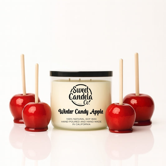 Winter Candy Apple 3 Wick Soy Wax Candle