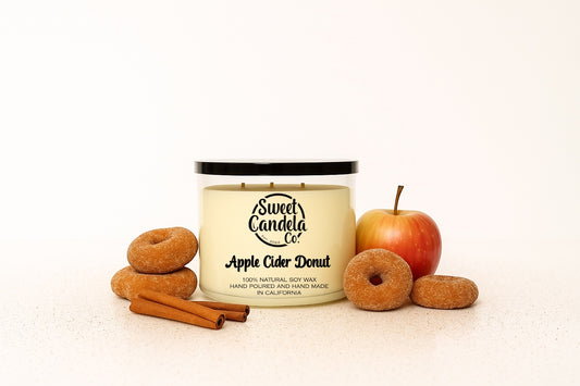Apple Cider Donut 3 Wick Soy Wax Candle