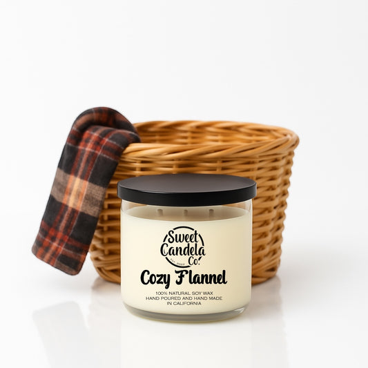 Cozy Flannel 3 Wick Soy Wax Candle