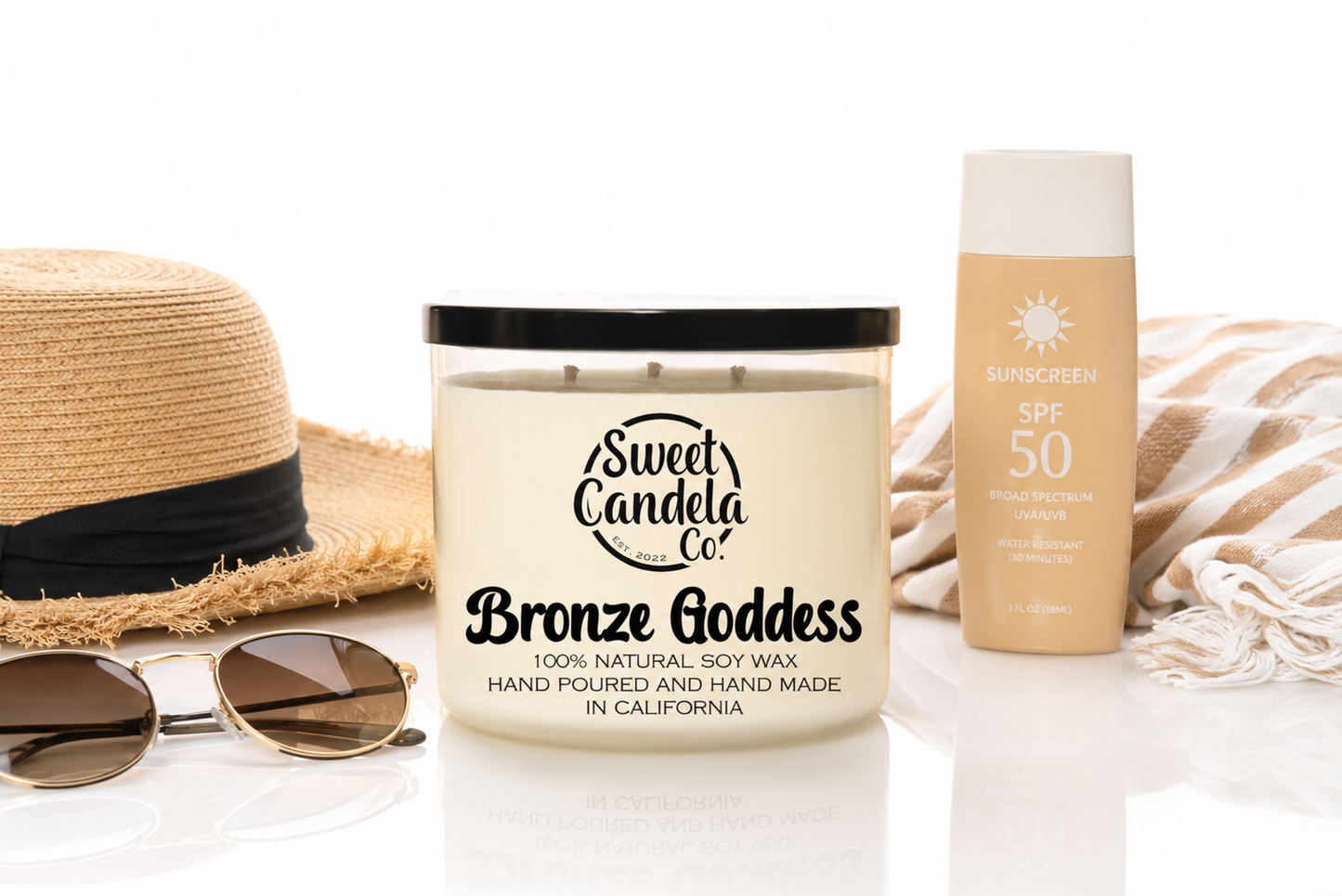 Bronze Goddess 3 Wick Soy Wax Candle