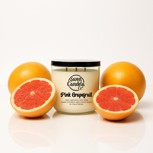 Pink Grapefruit 3 Wick Soy Wax Candle