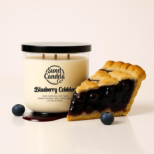 Blueberry Cobbler 3 Wick Soy Wax Candle