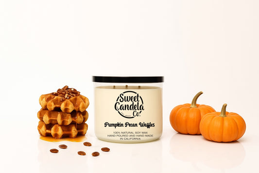 Pumpkin Pecan Waffles 3 Wick Soy Wax Candle