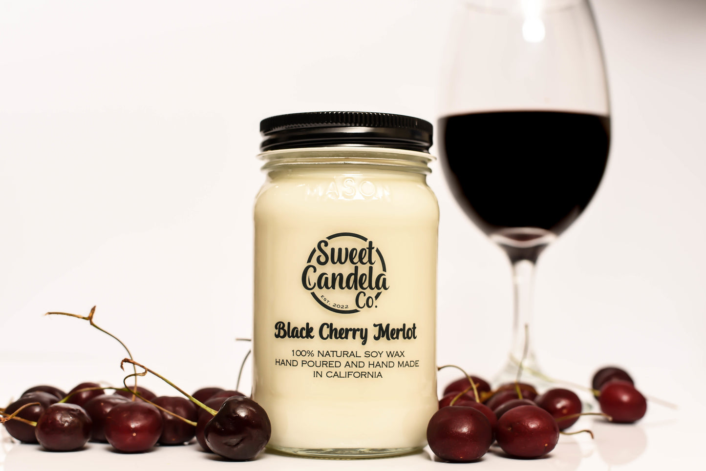 Black Cherry Merlot Soy Wax Candle